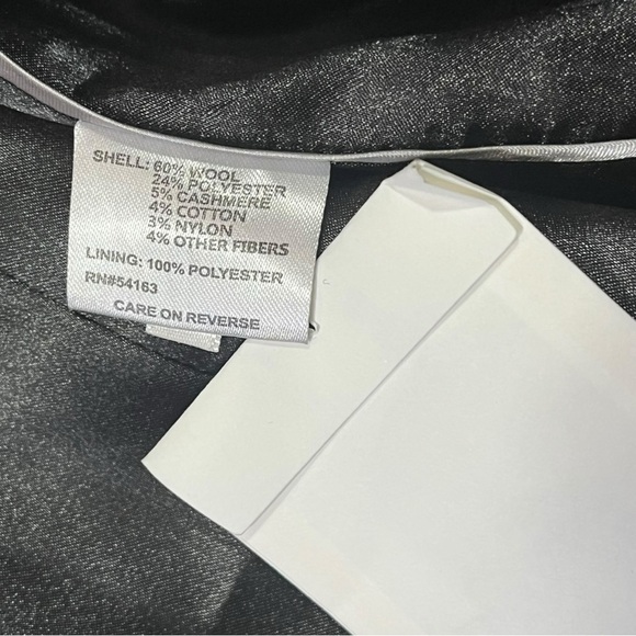 NWT Calvin Klein Wool Cashmere Black Peacoat sz 2X - Picture 5 of 15